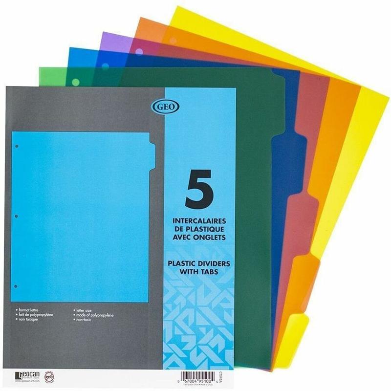 Image Plastic Dividers with Tabs