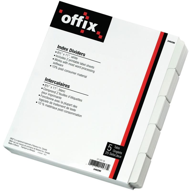 Image Offix® White Index Dividers