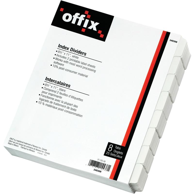 Image Offix® White Index Dividers