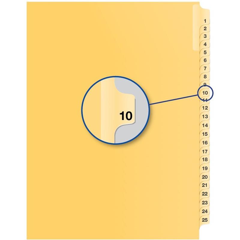 Image Individual Numerical Litigation Index Dividers