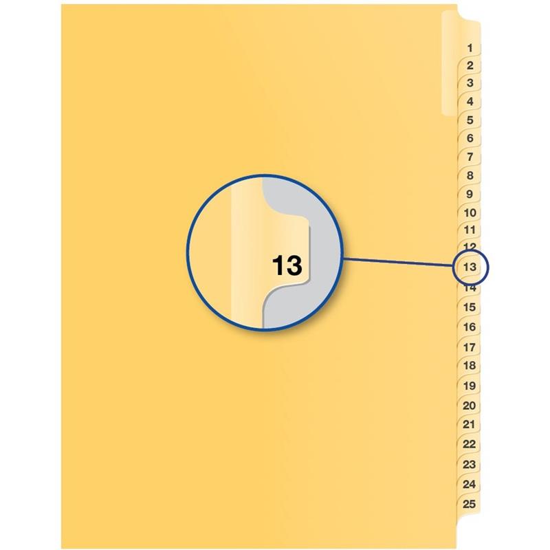 Image Individual Numerical Litigation Index Dividers