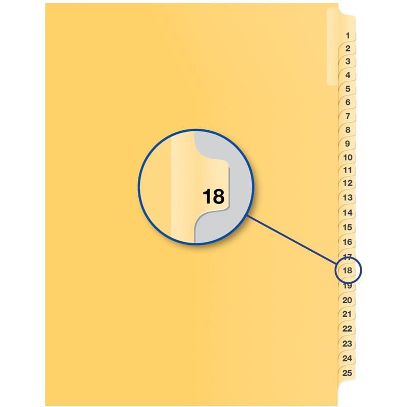 Image Individual Numerical Litigation Index Dividers