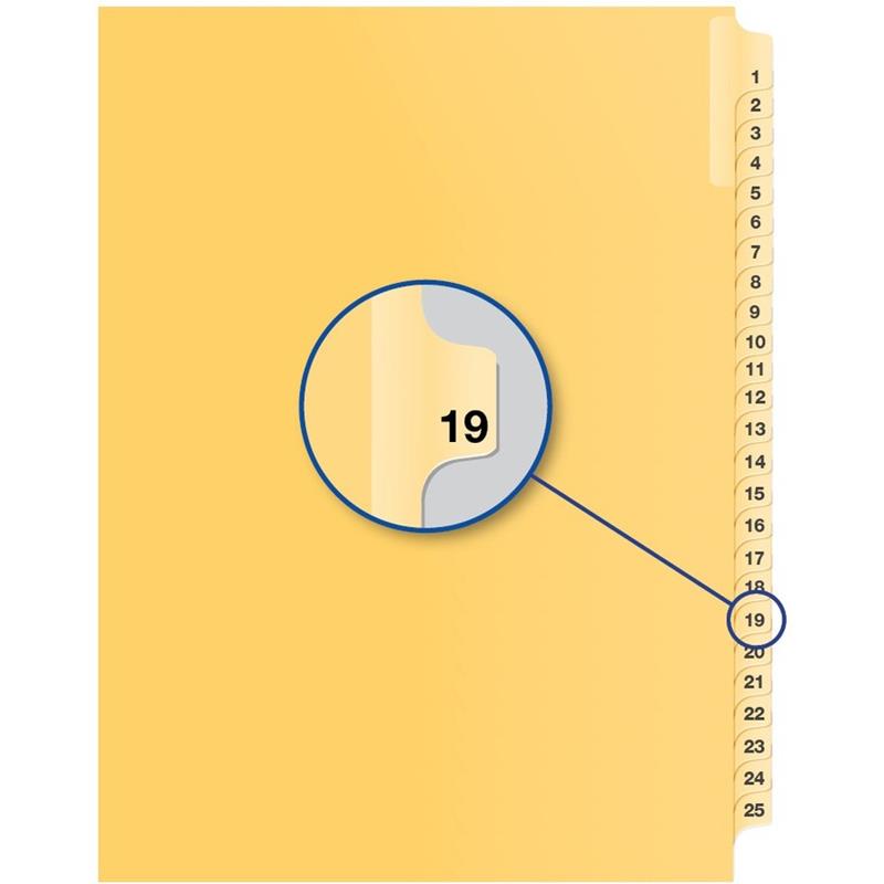 Image Individual Numerical Litigation Index Dividers