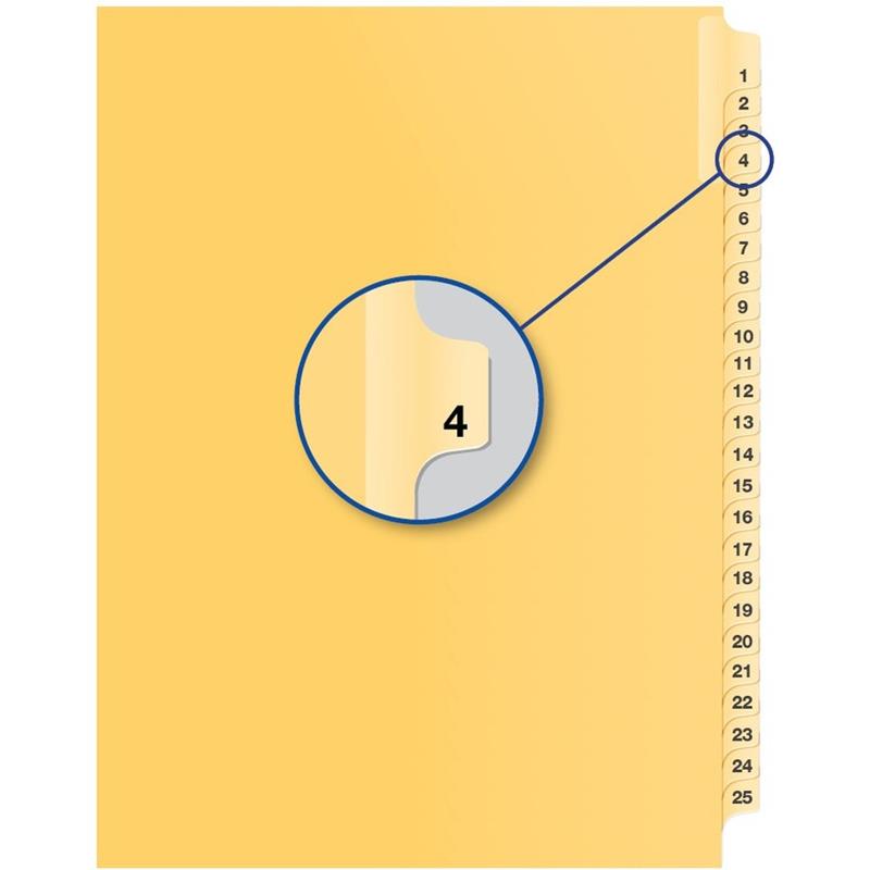 Image Individual Numerical Litigation Index Dividers