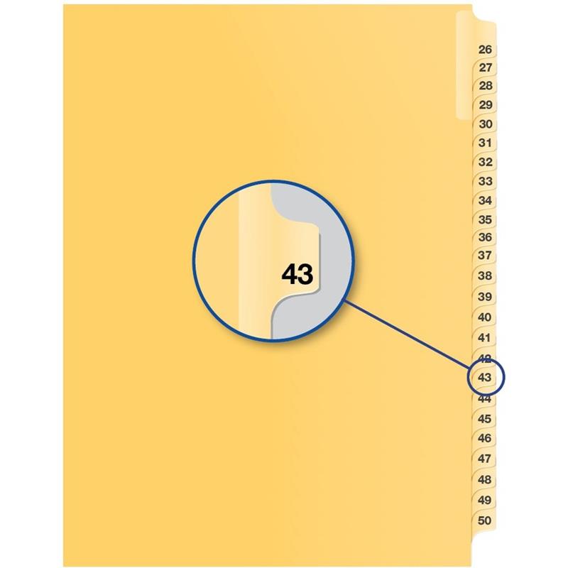 Image Individual Numerical Litigation Index Dividers