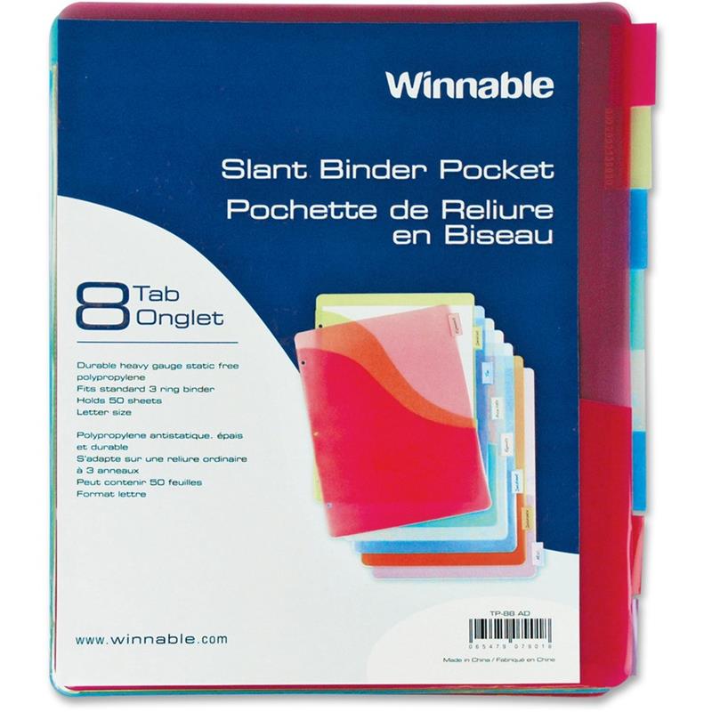 Image Slant Binder Pockets with Tabs