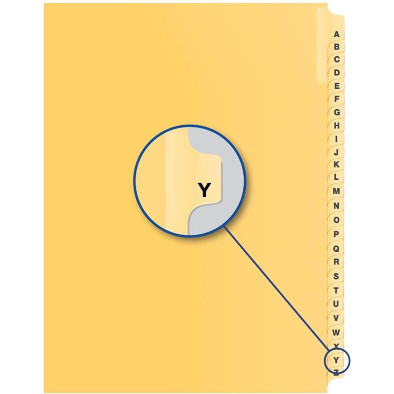 Image Alphabetical Litigation Index Dividers
